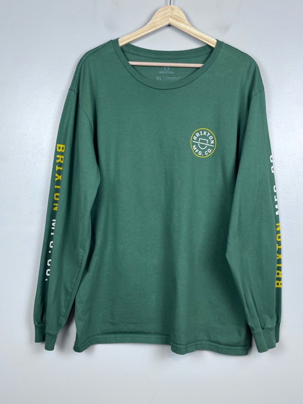 Brixton MFG Co. Men's Organic Cotton Graphic Print Long Sleeve T-Shirt Size XL